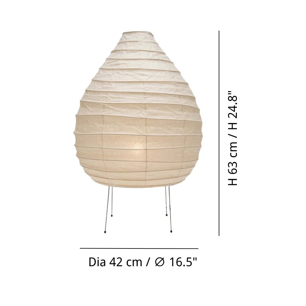 Lantern Rice Paper Table Lamp - Minimalist Washi Shade Bedside Light