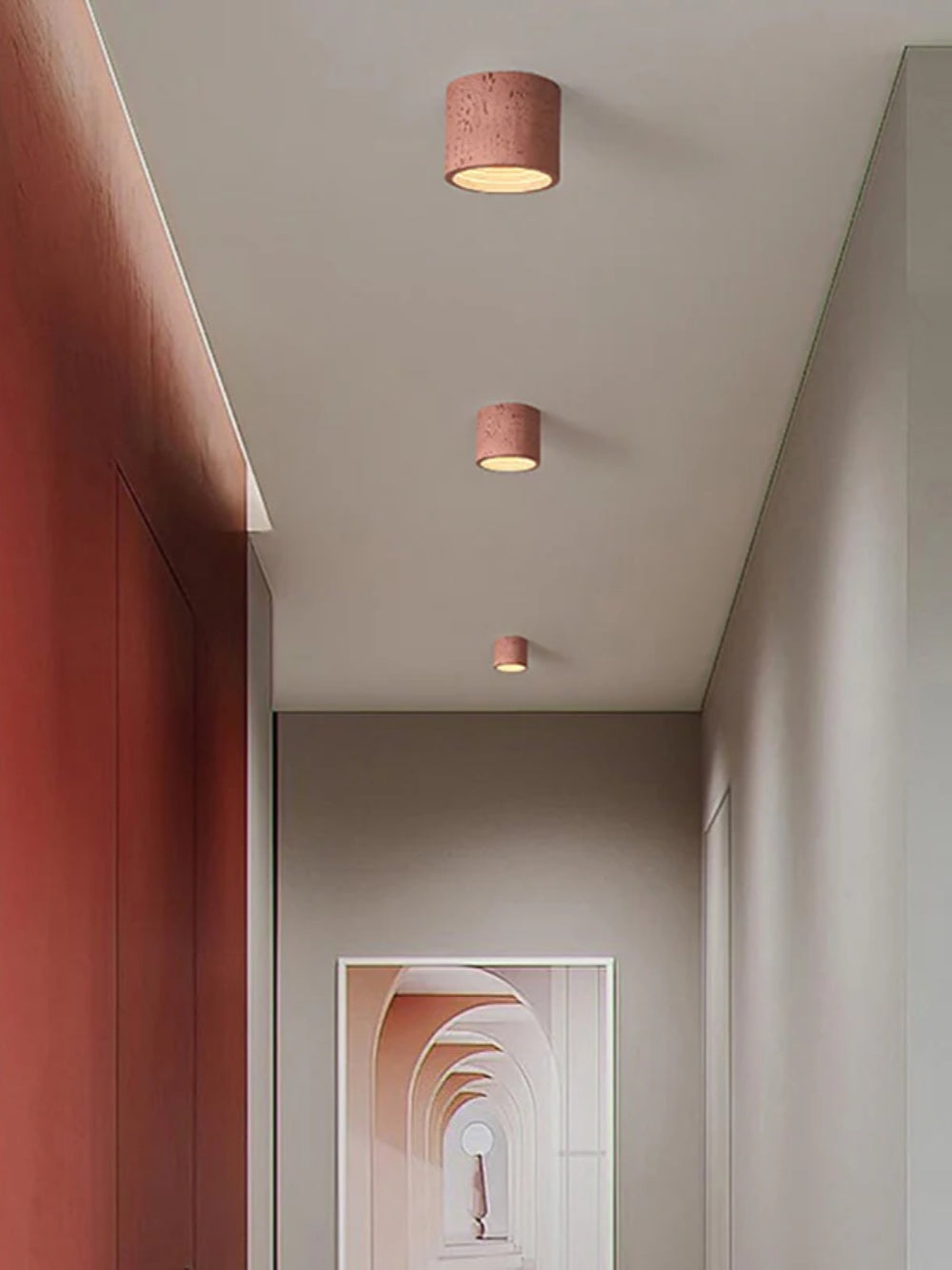 Contemporary Interior Design Solution in Brick Red