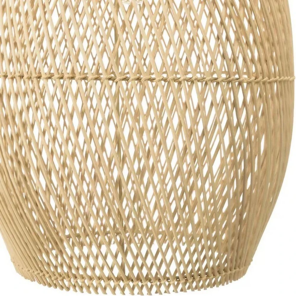 Outdoor Rattan Pendant light - Boho Braided Shade Fixture