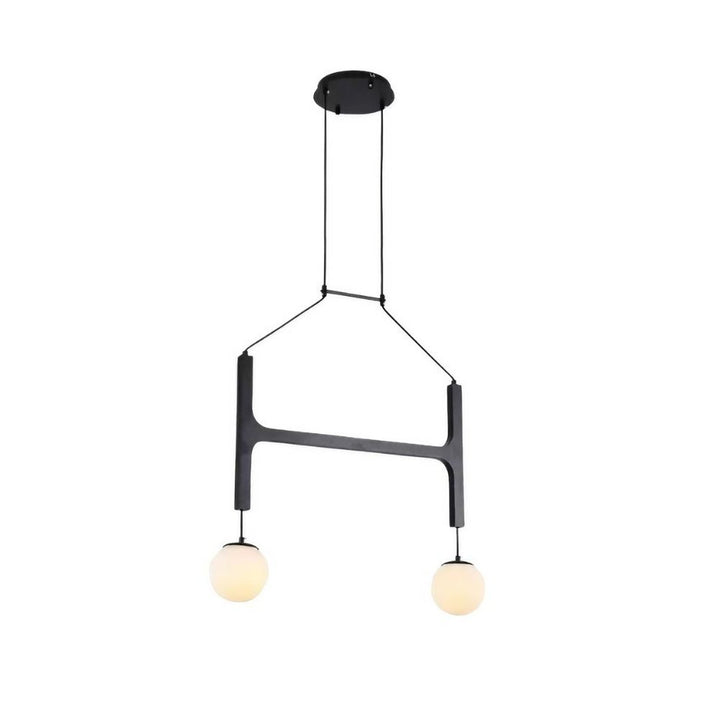 Multiple Wood Sputnik Chandelier - Glass Bubble Ball Pendant for Modern Home