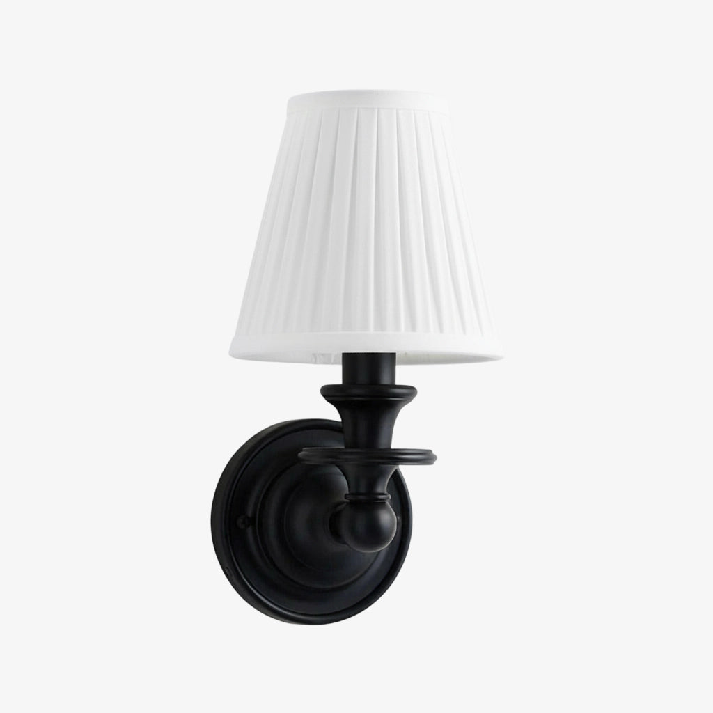 Kalvora Fabric Wall Sconce - Modern Chrome Lamp for Hallway & Bedroom