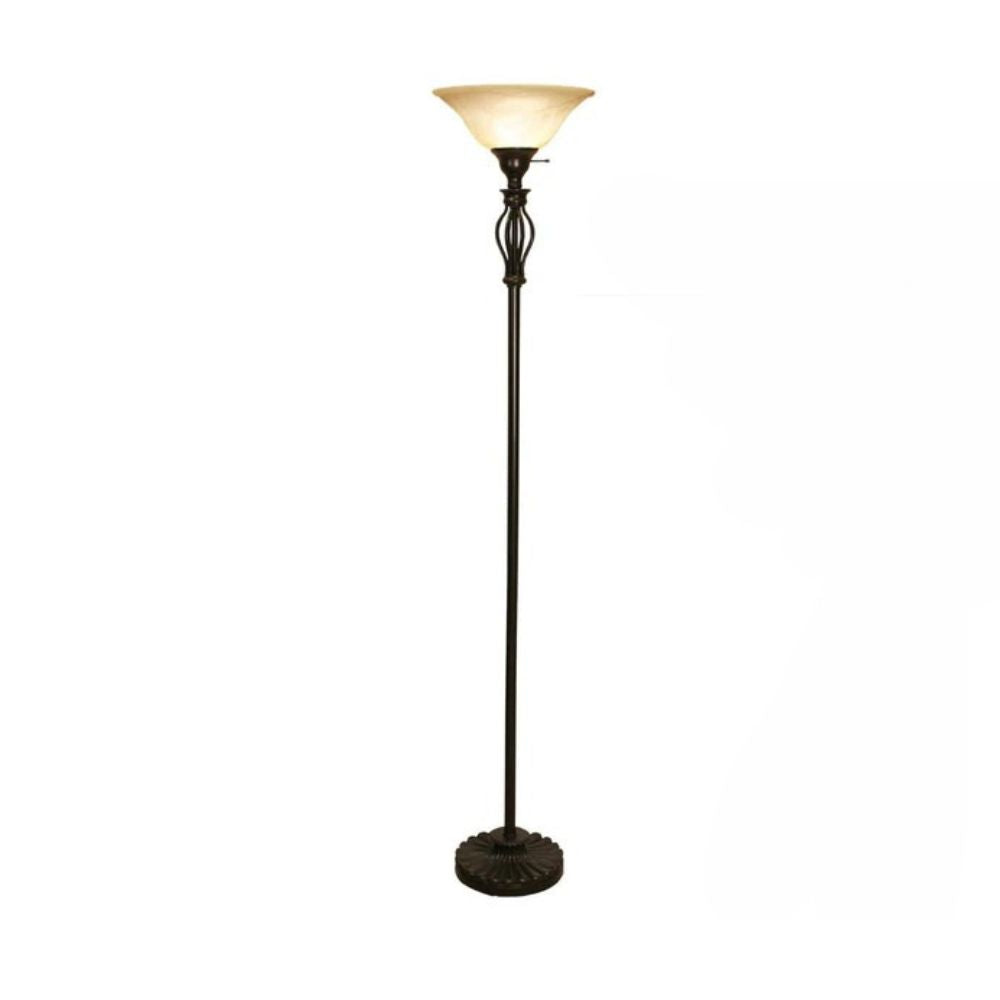 Alabaster Floor Lamp - Antique Textured Glass Luxury Lighting