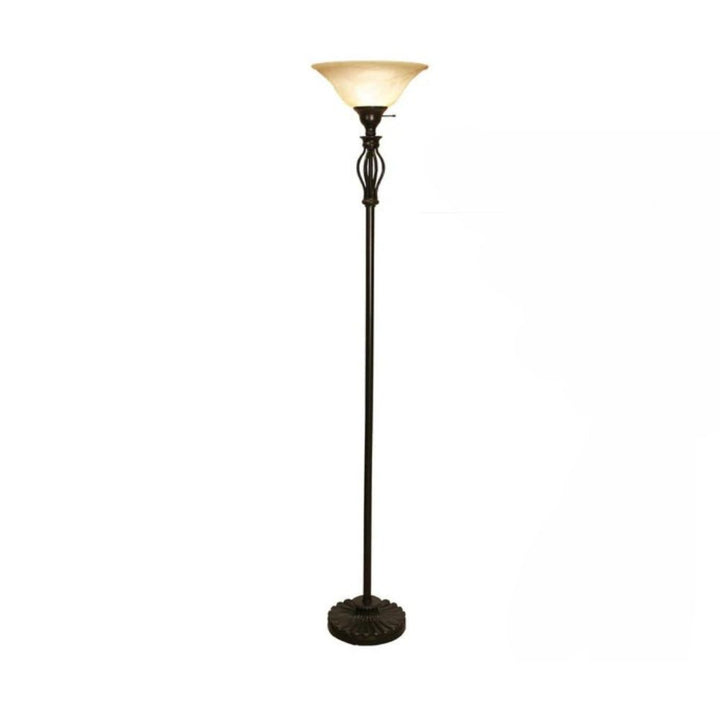 Alabaster Floor Lamp - Antique Textured Glass Luxury Lighting