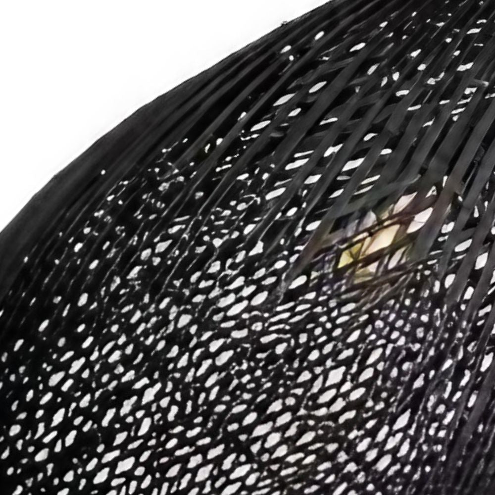 Natural Woven Pendant Light - Boho Rattan Dome Shade