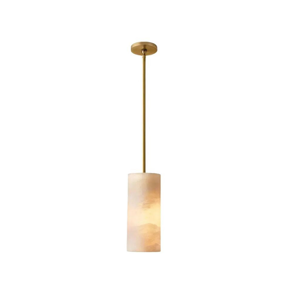 Luxury Alabaster Pendant Light - Cylindrical Pendant Lamp for Bathroom