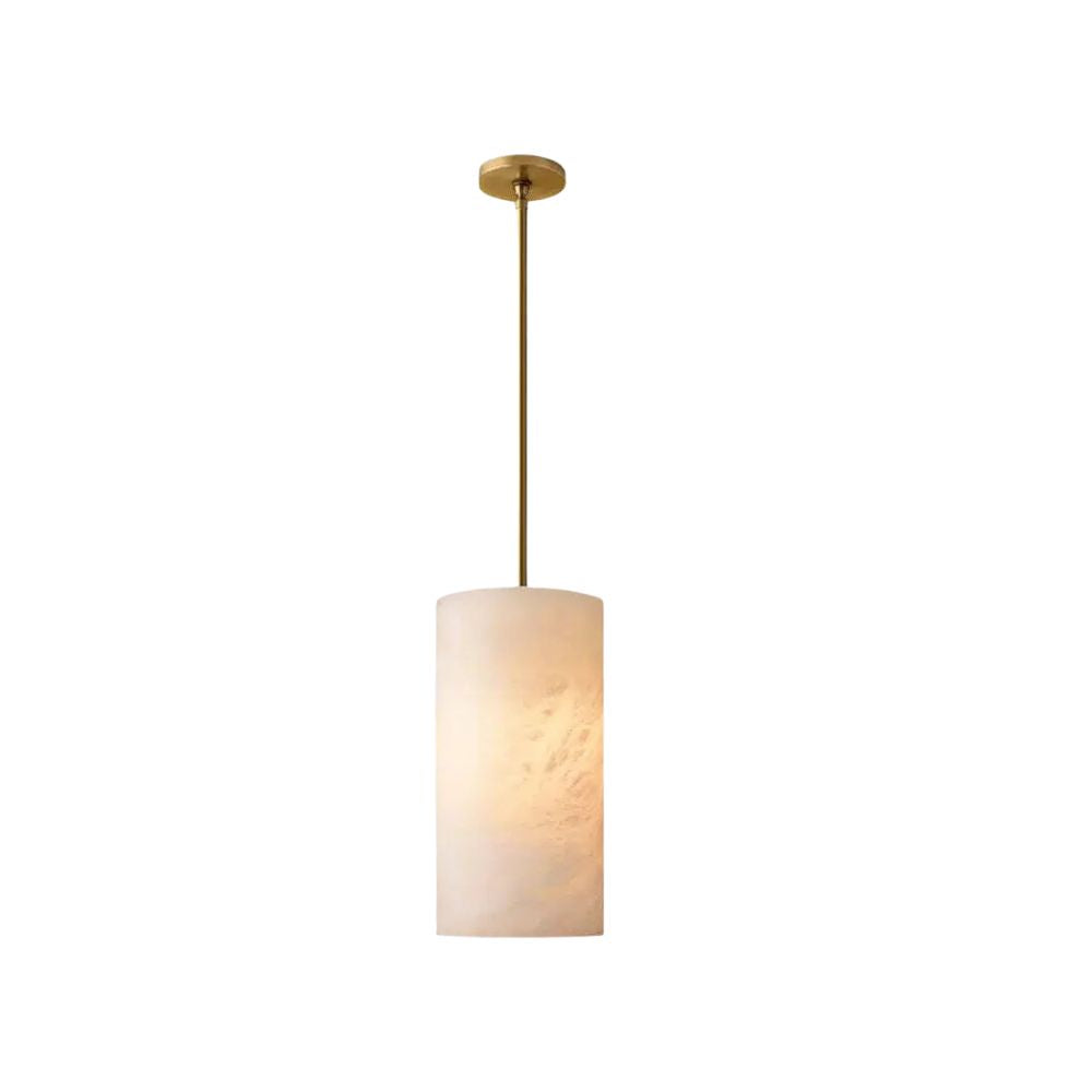 Luxury Alabaster Pendant Light - Cylindrical Pendant Lamp for Bathroom
