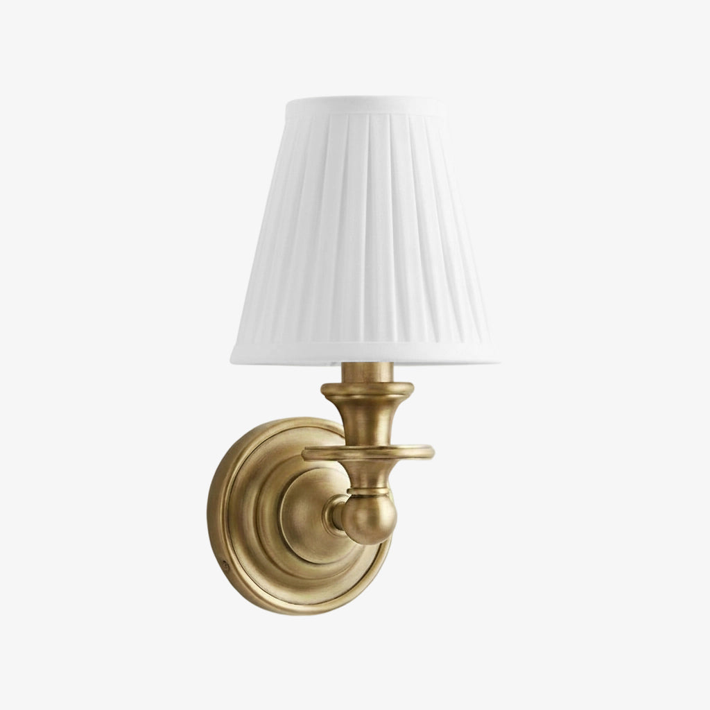 Kalvora Fabric Wall Sconce - Modern Chrome Lamp for Hallway & Bedroom
