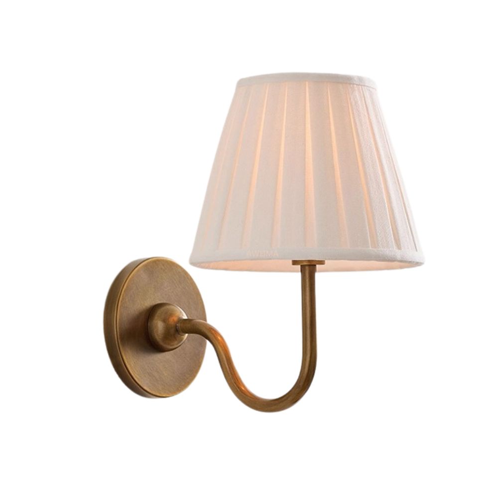 Pleated Linen Wall Sconce - Modern 2 light Fabric sconce for Bedroom