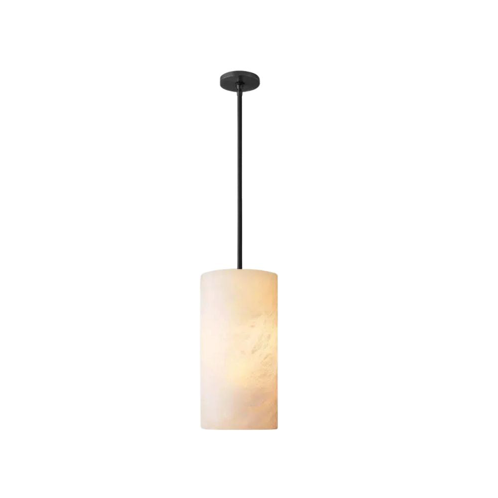 Luxury Alabaster Pendant Light - Cylindrical Pendant Lamp for Bathroom