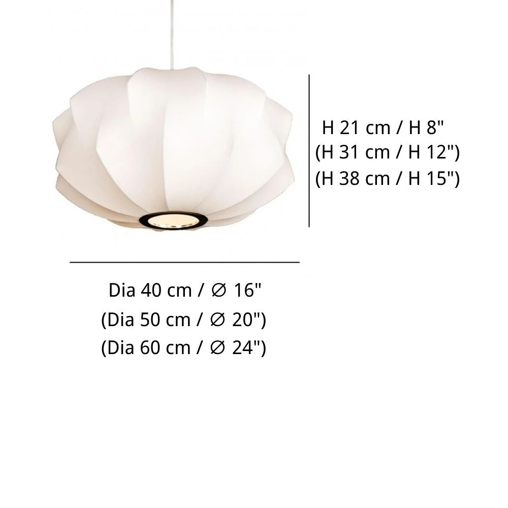 Suspension Nelson Bubble - Design emblématique avec abat-jour en soie