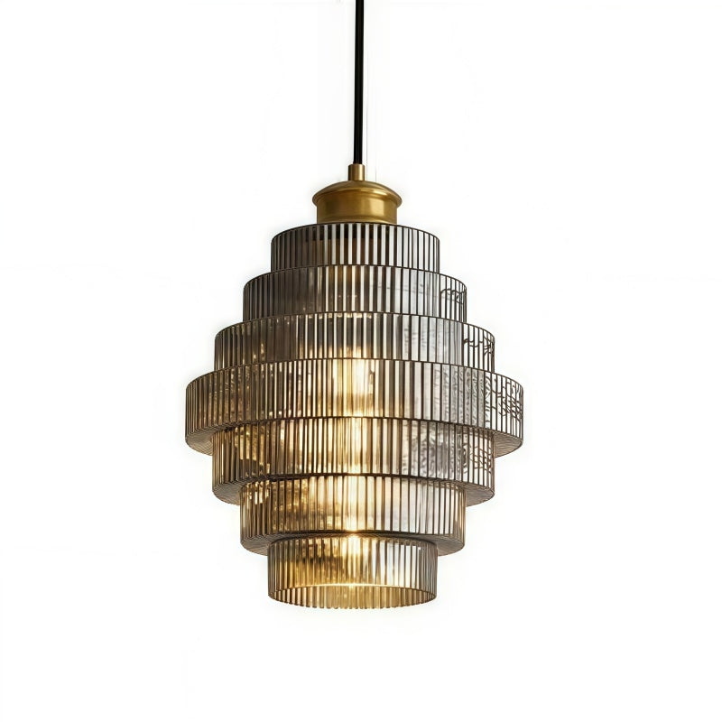 Suspension Verre Fumé Design – Suspension en Verre Vintage pour Salon