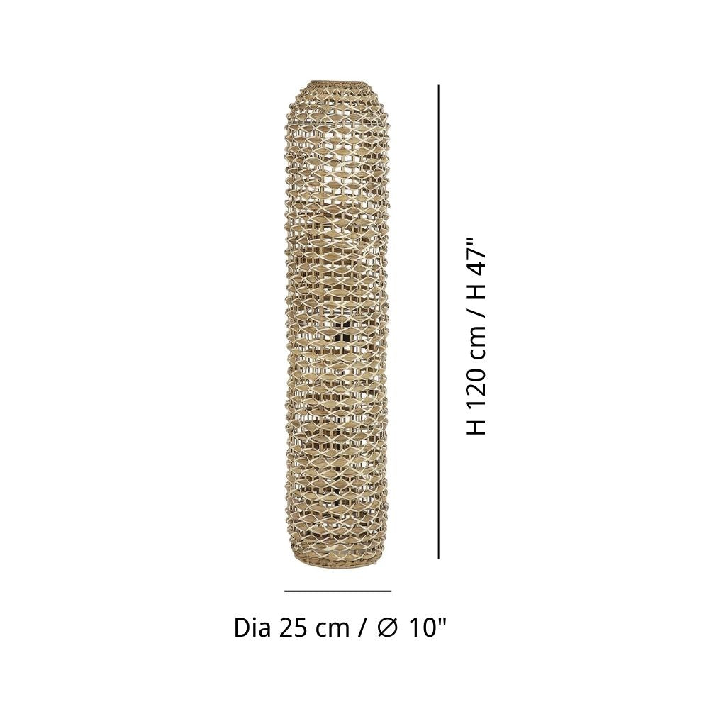 Rattan Floor Lamp - Natural Wicker Design Lighting