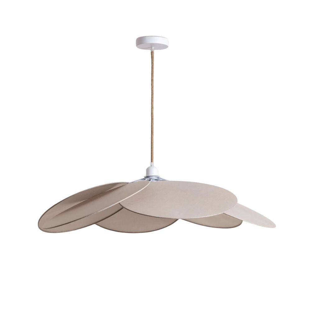 Petal Fabric Pendant Light - Okai Style Iron Lamp for Living Room