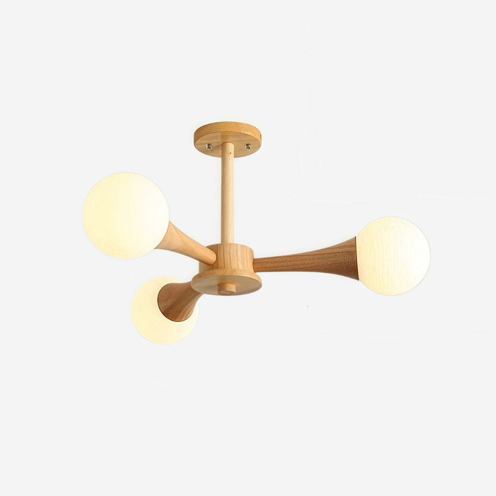 Sputnik Glass Ball Ceiling Lamp - Sleek Flush Mount Sputnik Light for Bedroom