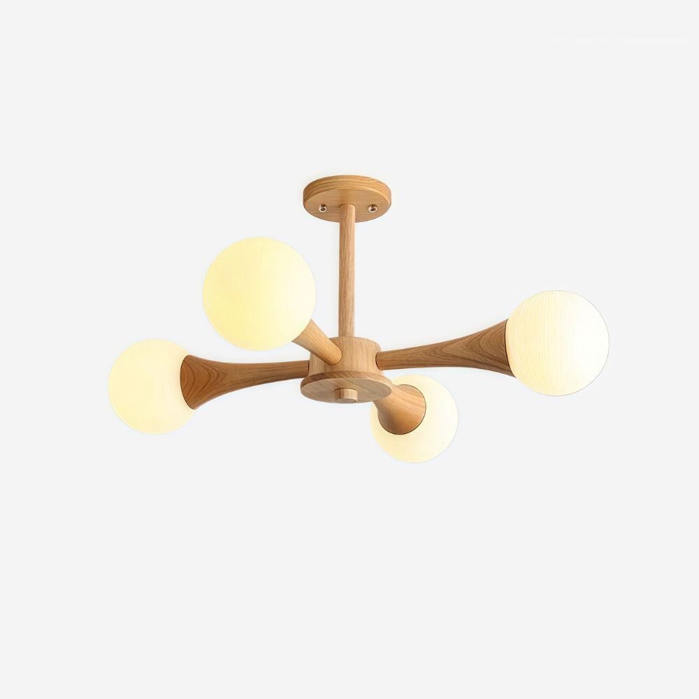 Sputnik Glass Ball Ceiling Lamp - Sleek Flush Mount Sputnik Light for Bedroom