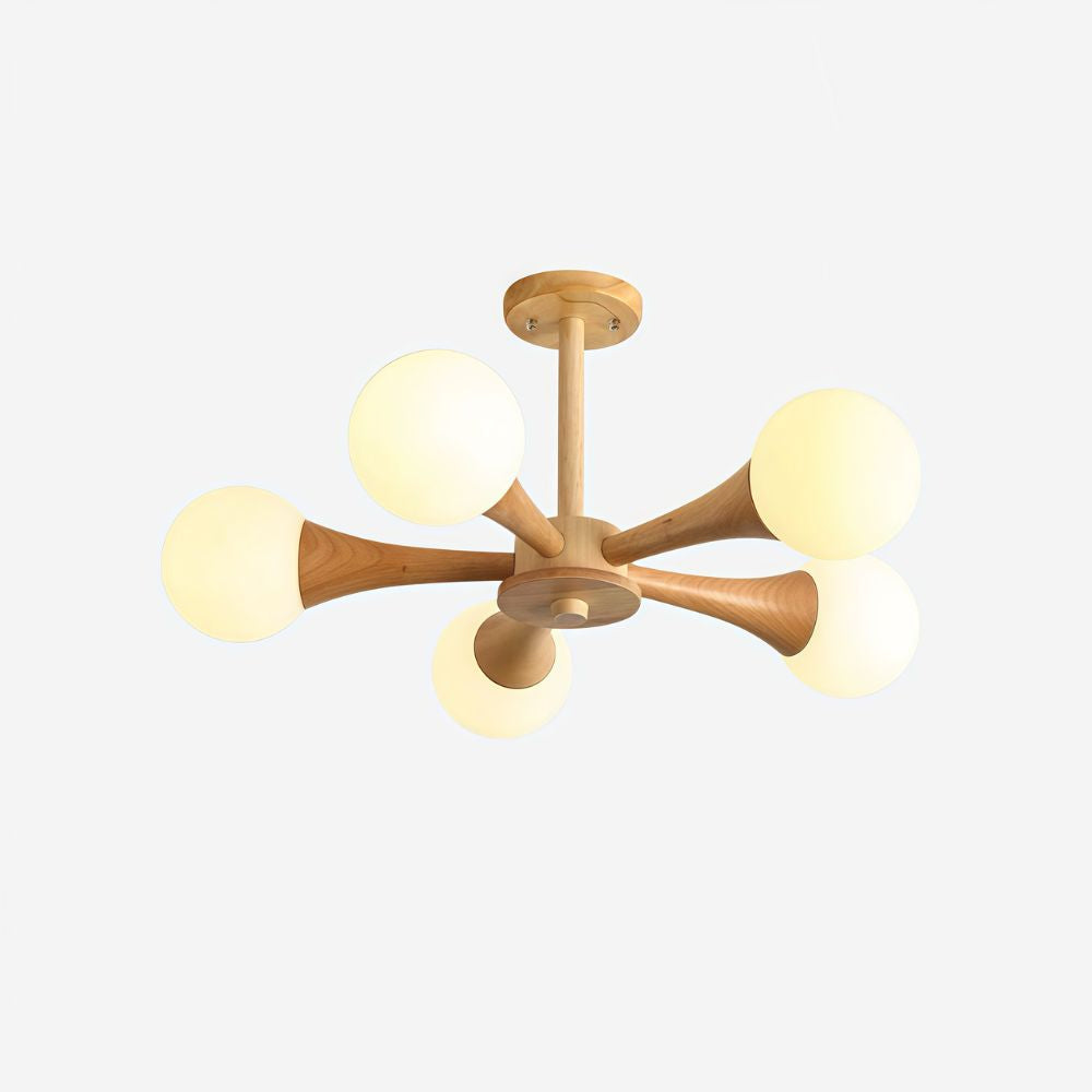 Sputnik Glass Ball Ceiling Lamp - Sleek Flush Mount Sputnik Light for Bedroom