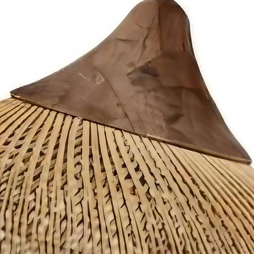 Natural Woven Pendant Light - Boho Rattan Dome Shade