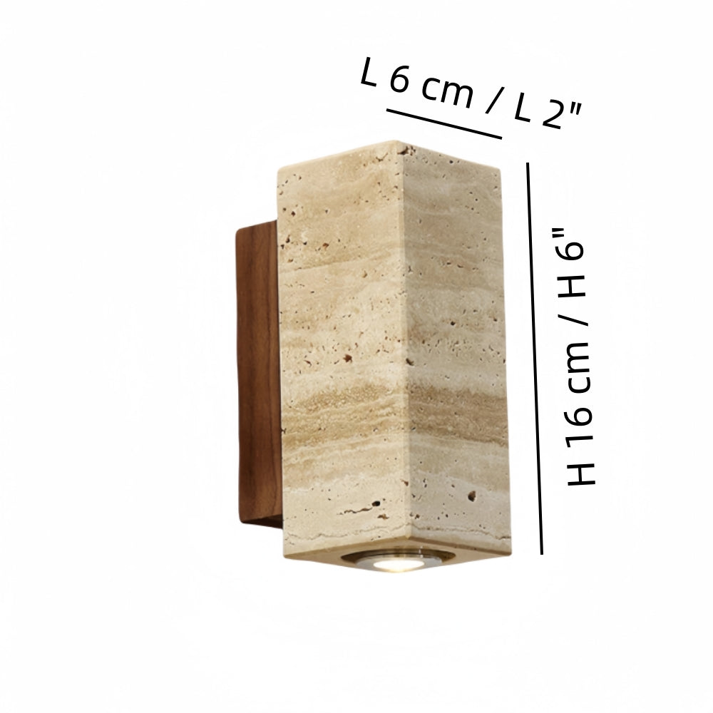 Natural Stone Wall Sconces - Organic Textured Stone Illumination