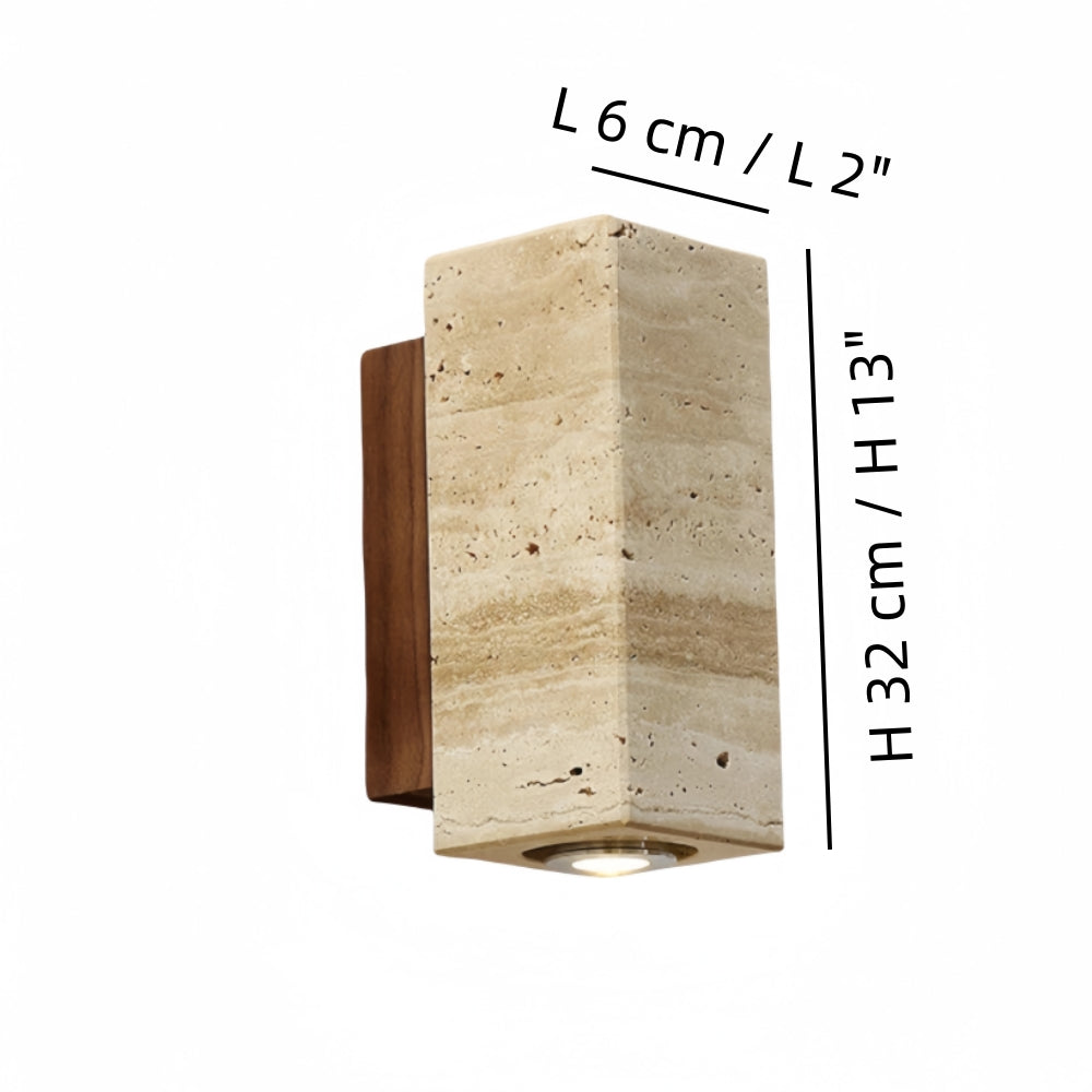 Natural Stone Wall Sconces - Organic Textured Stone Illumination