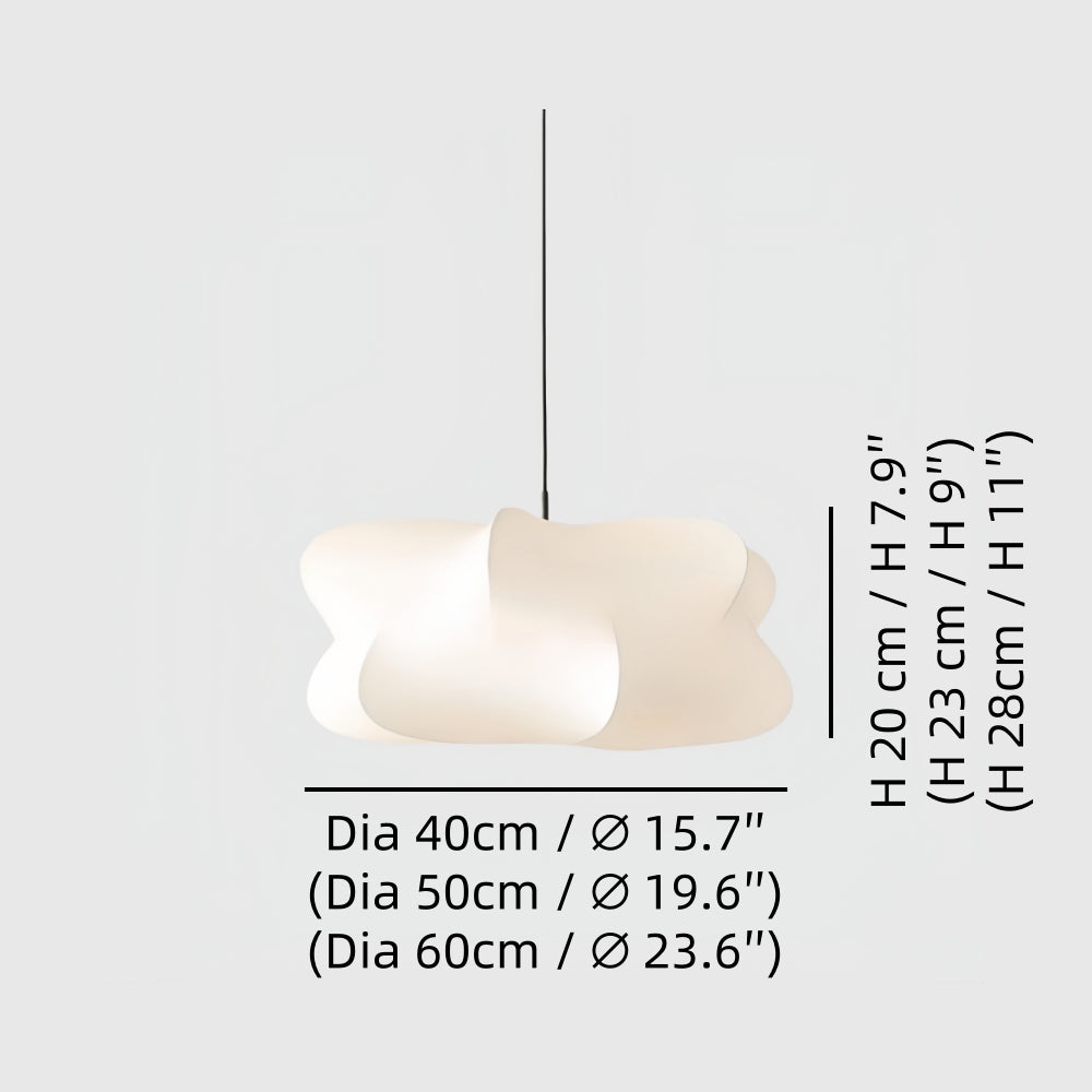 Havion Modern Cocoon Pendant Lamp - White Polymer Shade for Bedroom
