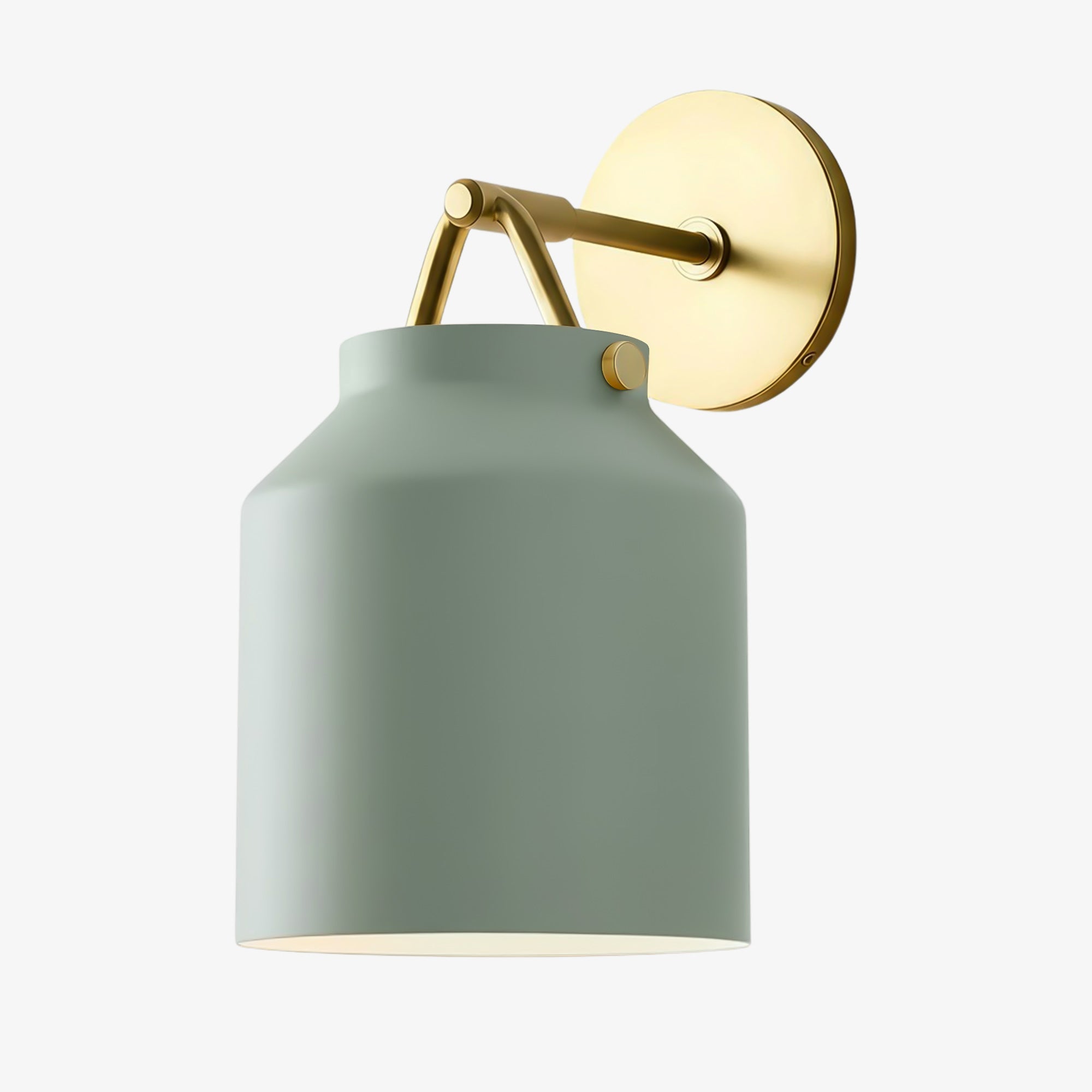 Applique murale minimaliste moderne en laiton et verre Hanton – Résistante à l'humidité pour salle de bain