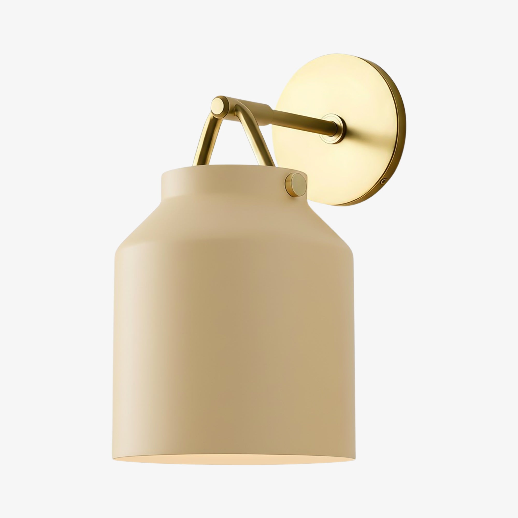 Applique murale minimaliste moderne en laiton et verre Hanton – Résistante à l'humidité pour salle de bain