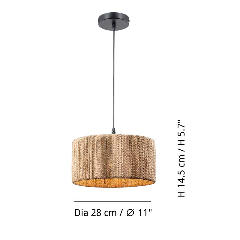 Abaca Rope Chandelier - Modern Linear Natural Fiber Design