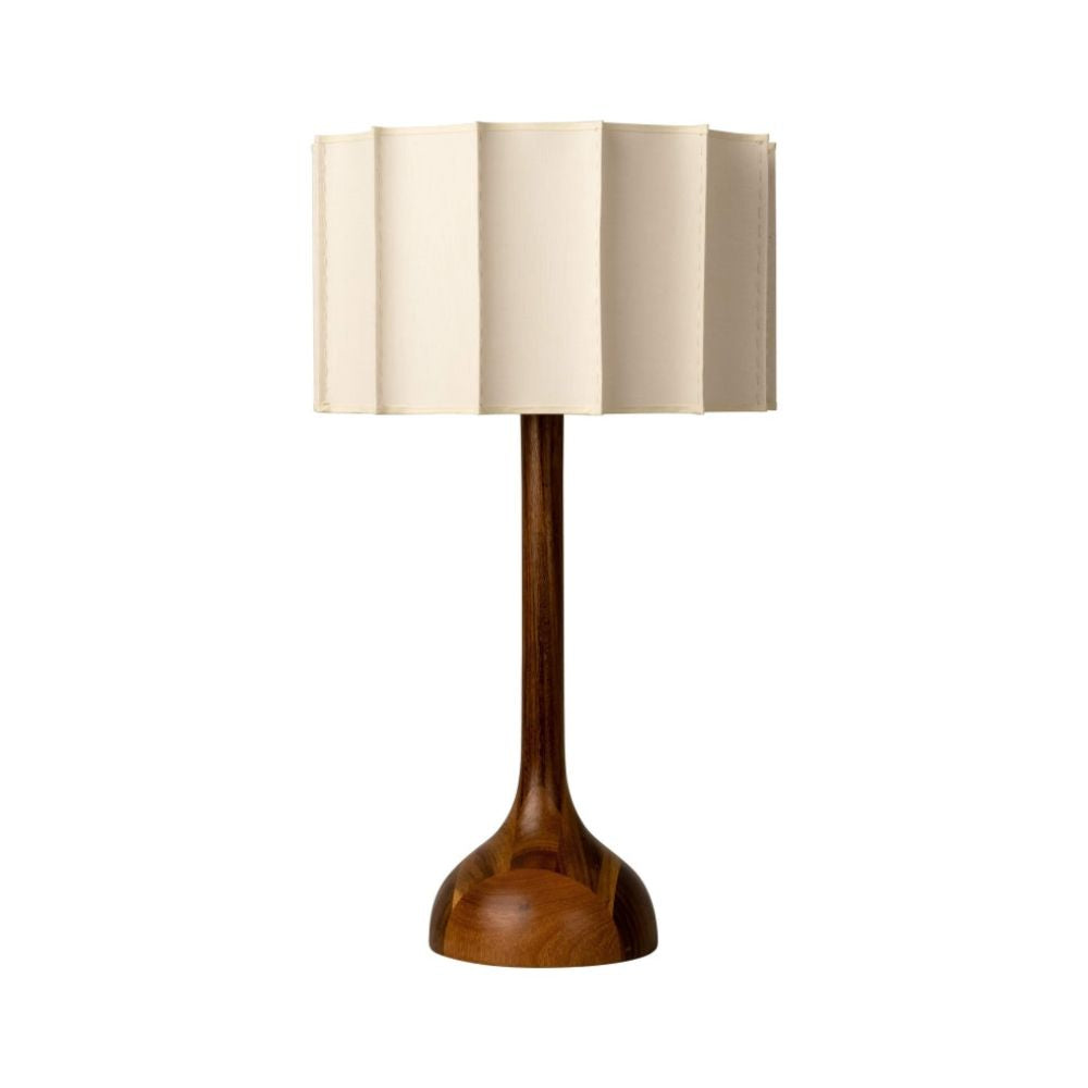 Wood Table Lamp - Natural Farmhouse Style Base