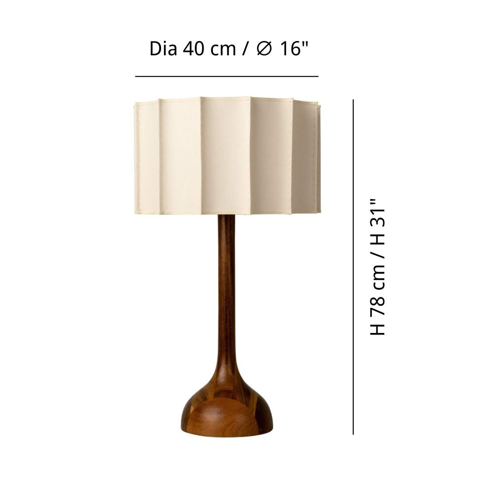 Wood Table Lamp - Natural Farmhouse Style Base