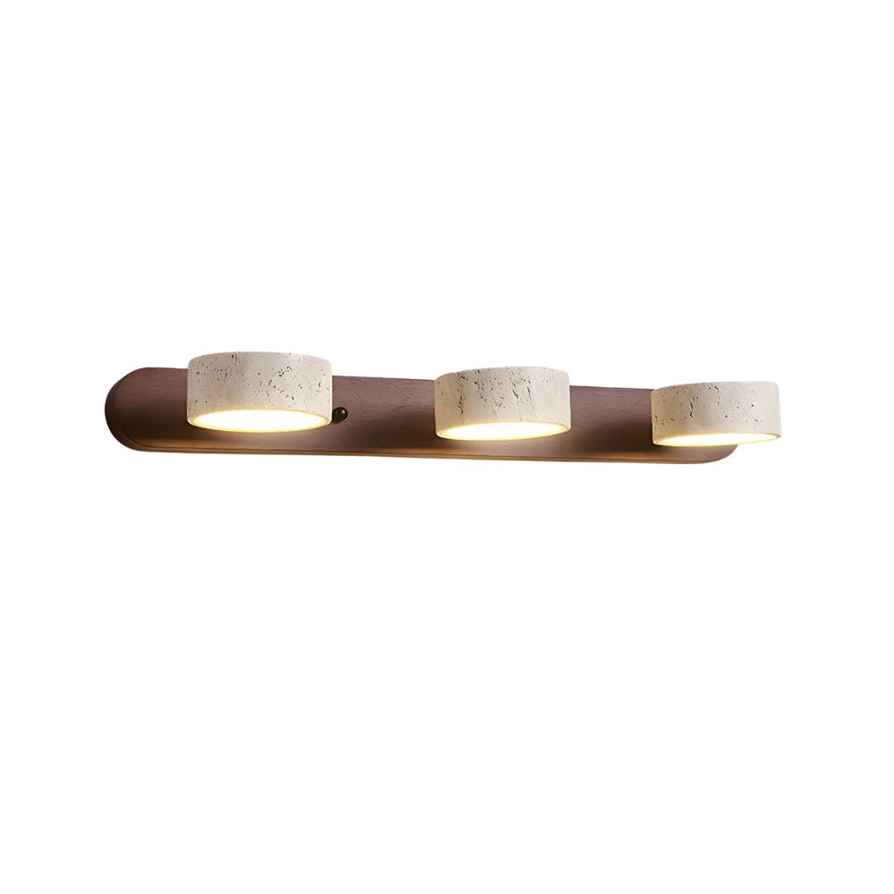 Wood Wall Sconce - Natural Travertine Duo Wall Light