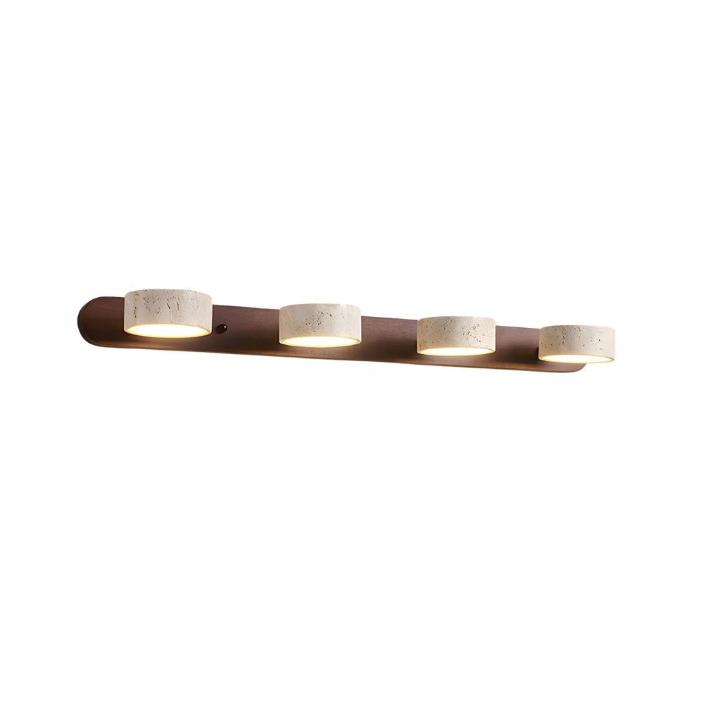 Wood Wall Sconce - Natural Travertine Duo Wall Light