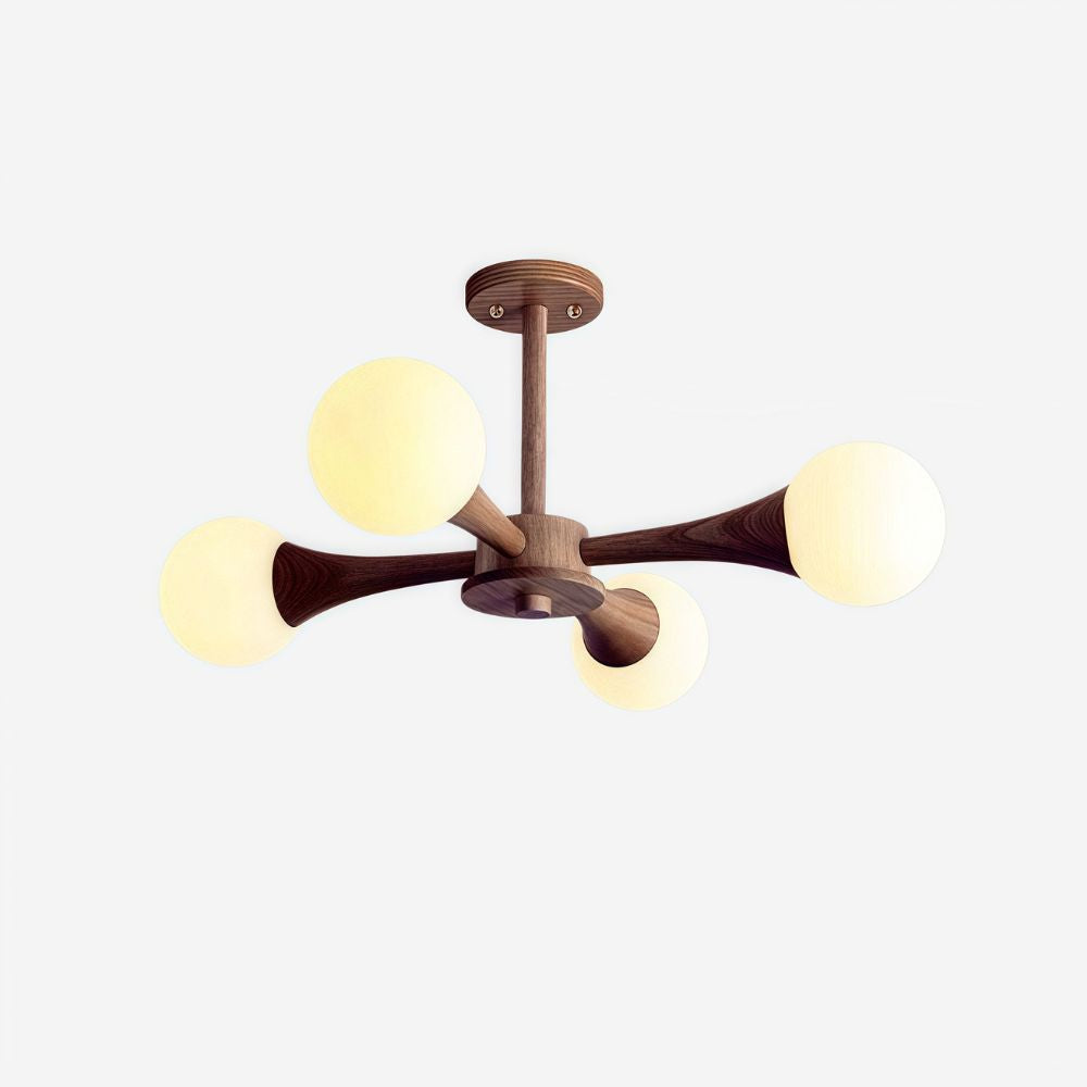 Sputnik Glass Ball Ceiling Lamp - Sleek Flush Mount Sputnik Light for Bedroom