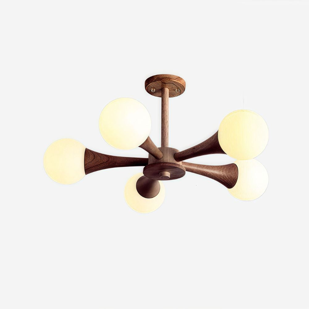 Sputnik Glass Ball Ceiling Lamp - Sleek Flush Mount Sputnik Light for Bedroom