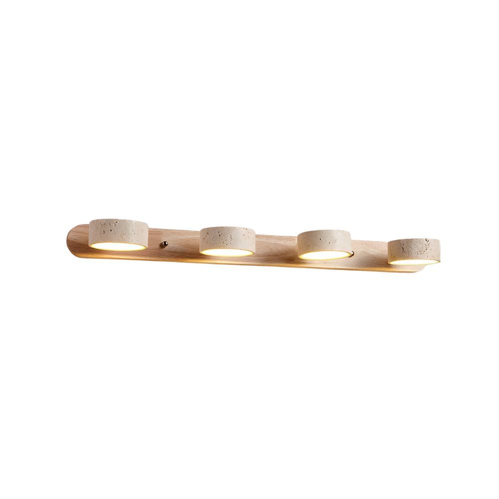 Wood Wall Sconce - Natural Travertine Duo Wall Light