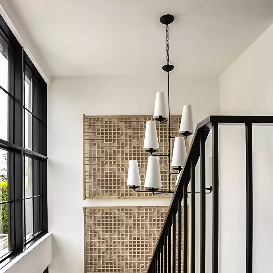 Contemporary Fontaine Vertical Chandelier - Modern Multi-Head Pendant Fixture