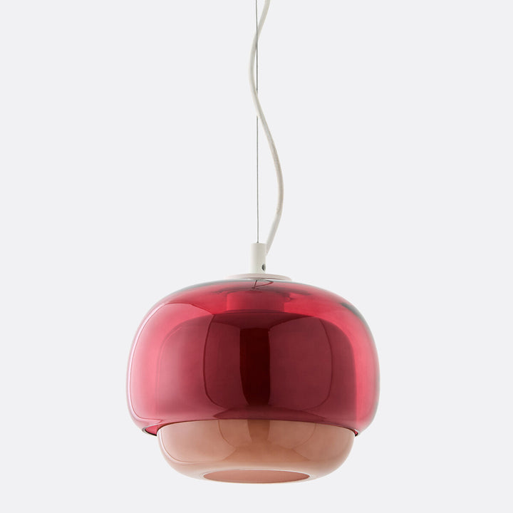 Clinco Modern Mushroom Pendant Light - Colored Glass Hanging Light