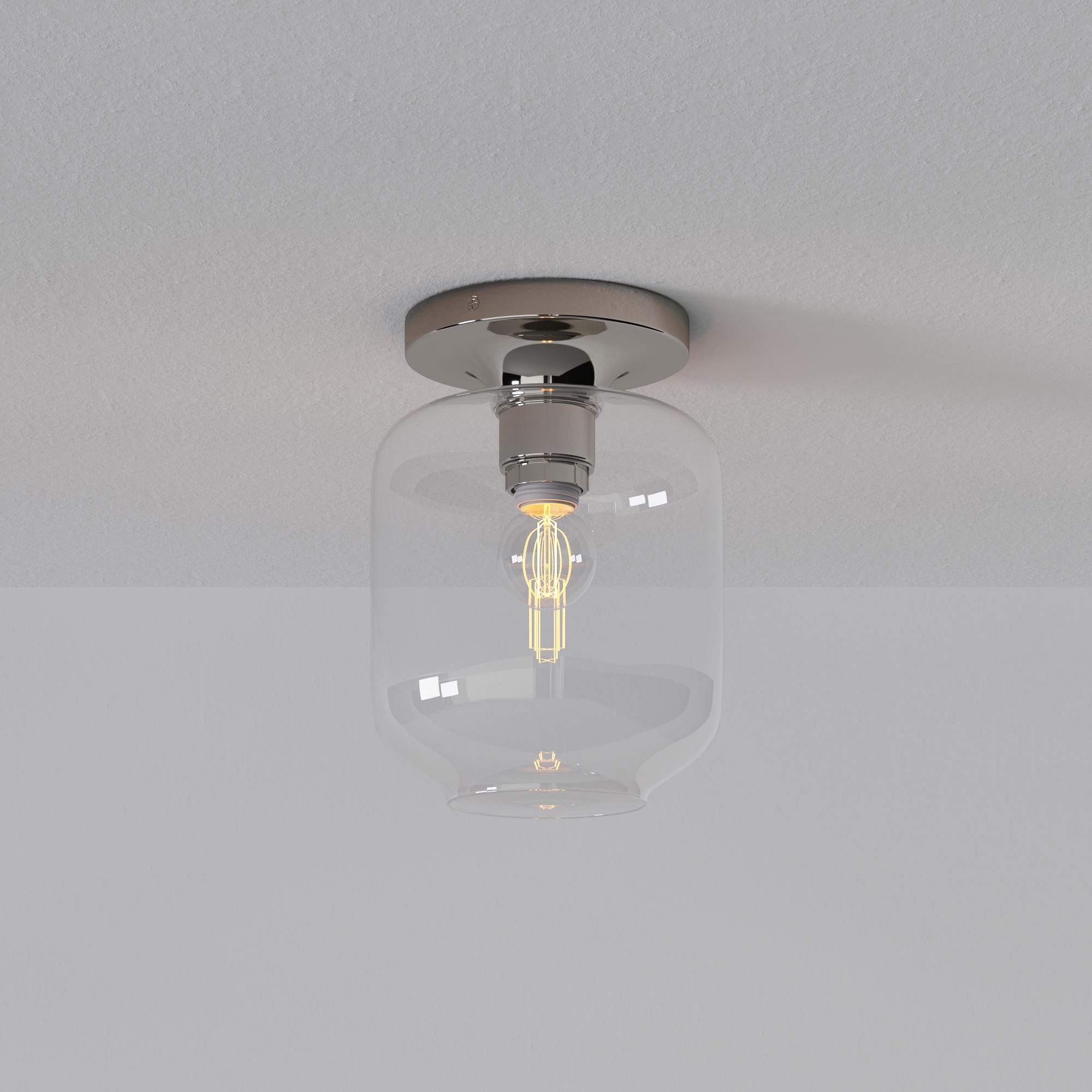 Lumivelle Sculptural Flush Mount Light – Modern Glass Ceiling Lamp