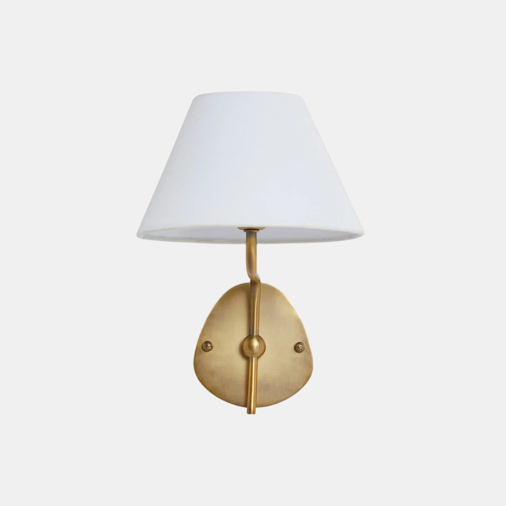 Kulo Fabric Wall Light-Modern Double Arm Linen Wall Sconce for Living Room