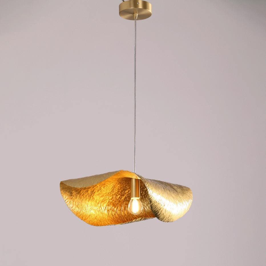 Hammered Brass Suspension Light