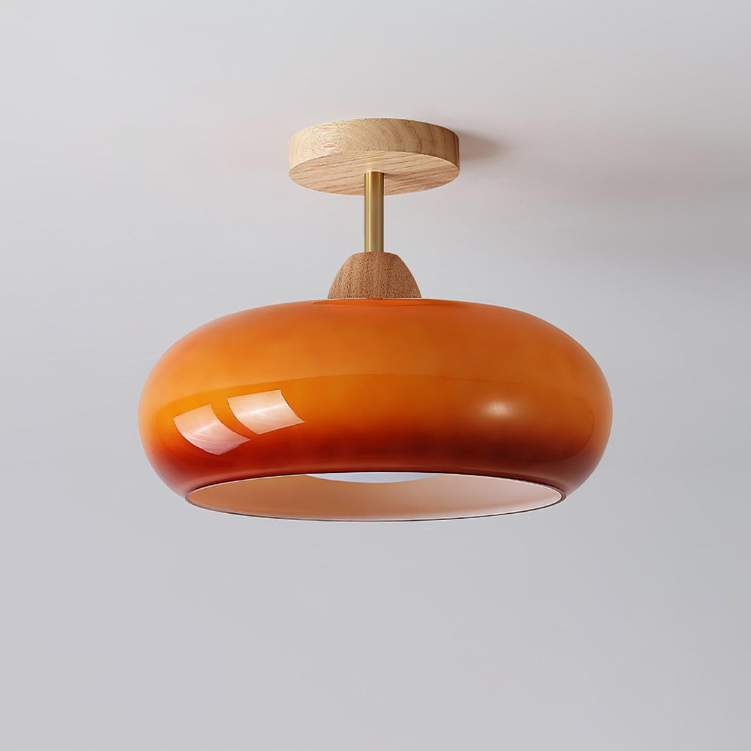 Bauhaus Pot Ceiling Light – Retro Glass Flush Mount for Modern Homes