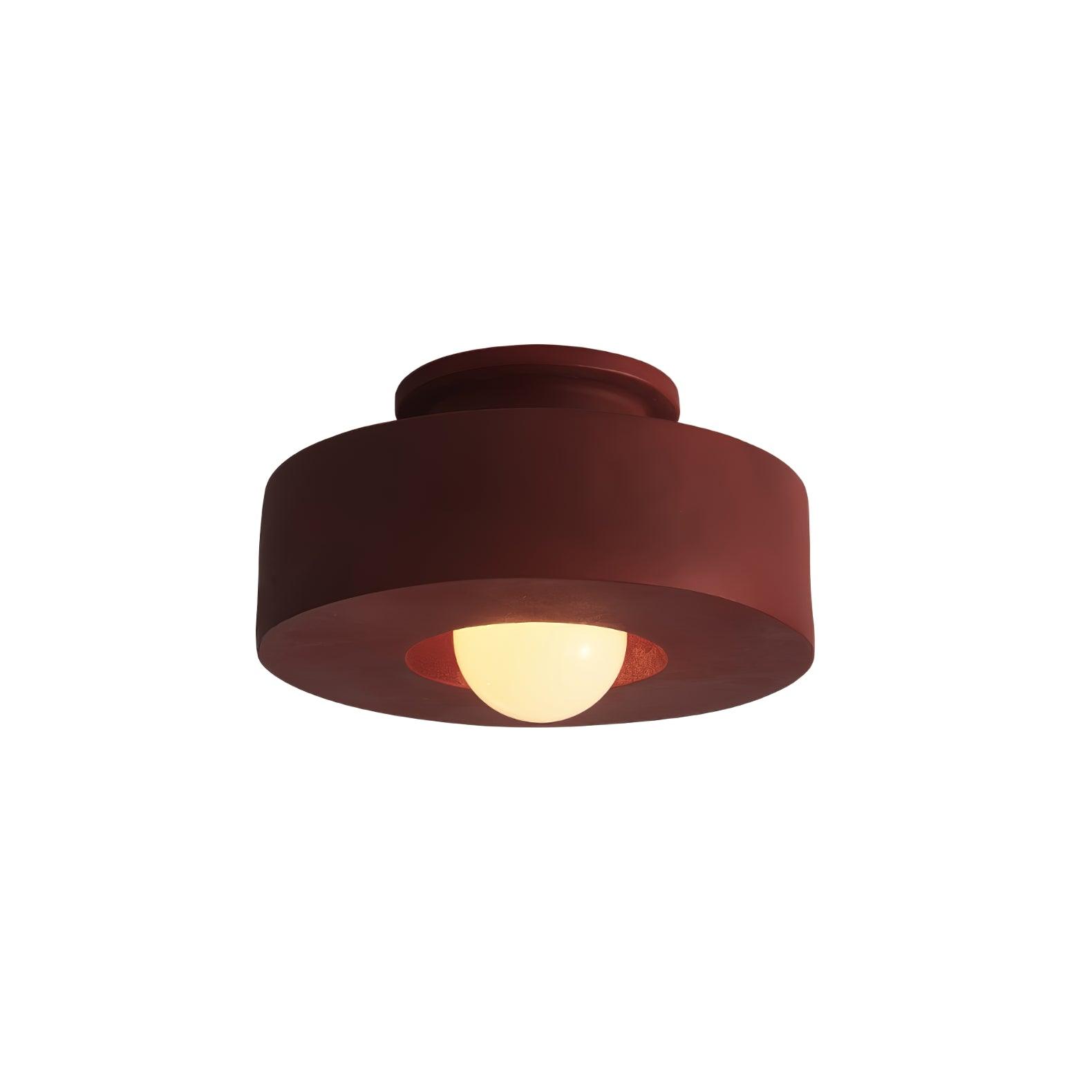 Resin Round Ceiling Lamp – Retro Wabi Sabi Style for Calm Interiors