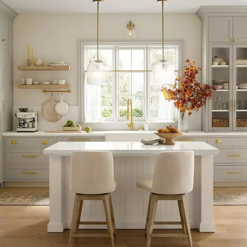 Farmhouse Cooper Ribbed Pendant Light - Antique Style Warm Faceted Radiance