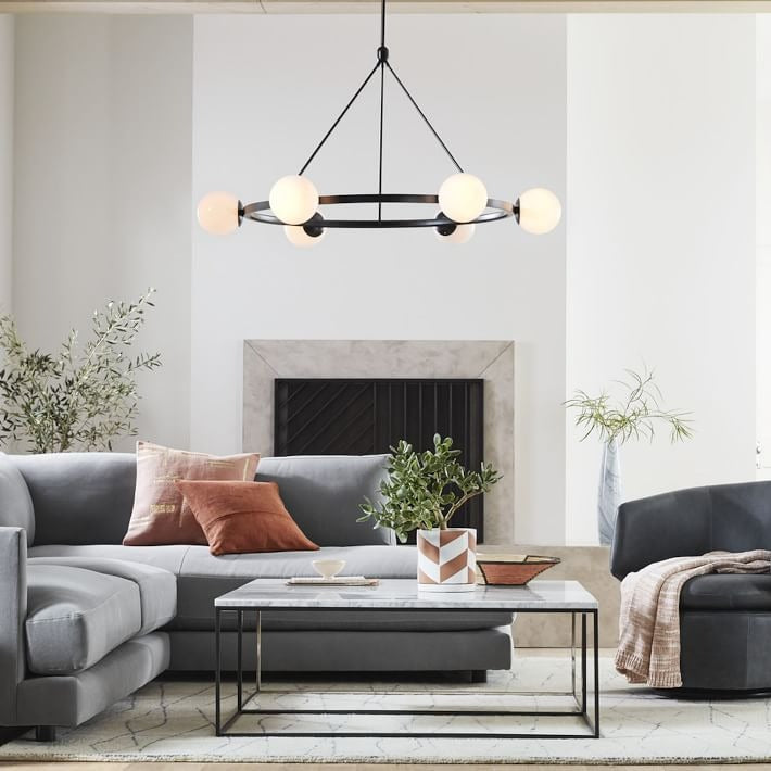 Brelia Round Light Chandelier - Modern Globe Chandelier in Stylish Design