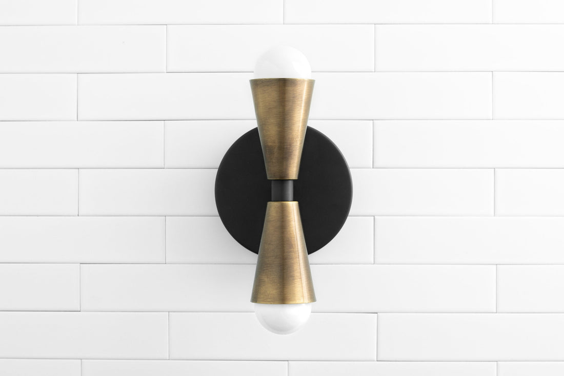Pyralis Cone Linear Statement Wall Sconce - Modern Two Light Fixture