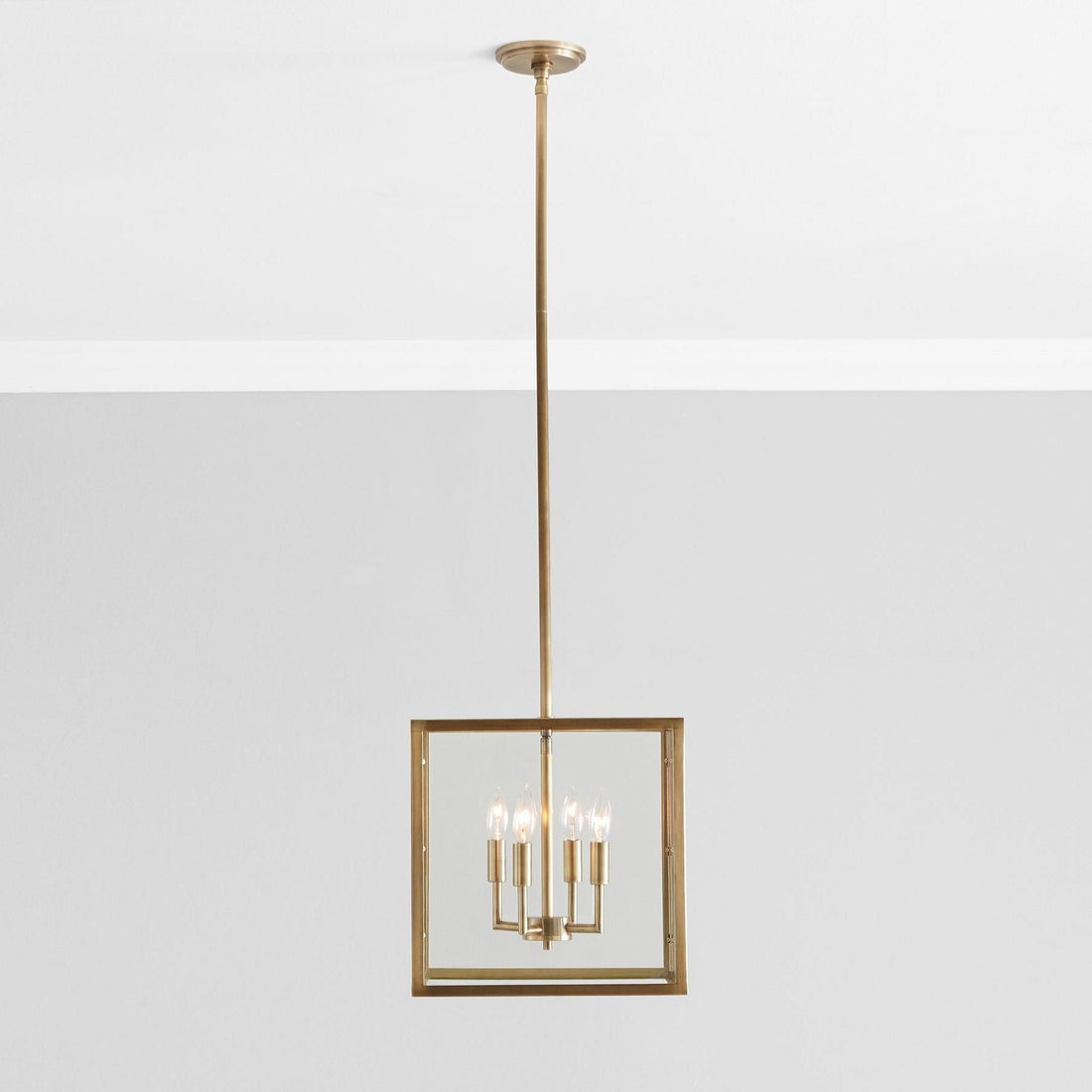 Lanterne d'extérieur moderne en fer Ferrix - Luminaire industriel en verre