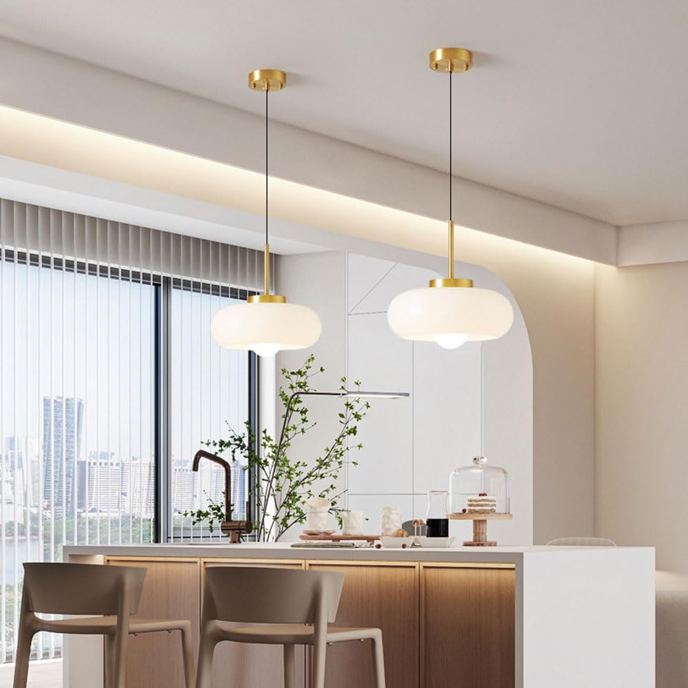 Glass Pot Pendant Light – Vintage Bauhaus Style for Dining Room