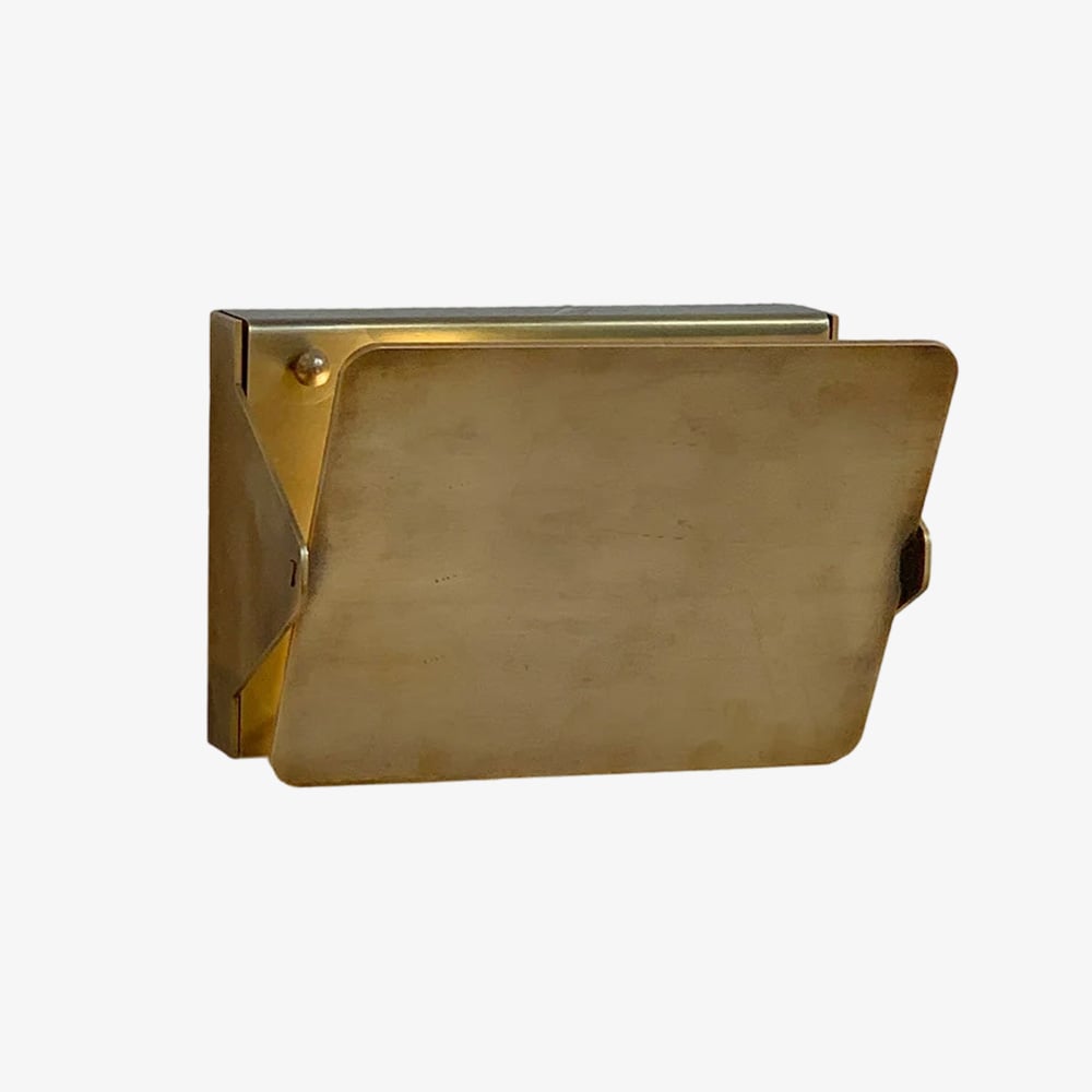 Vintage Brass Sconce with Flip Front - Artistic Metal Style