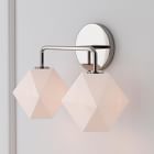 Talvior Geometric Modern Bathroom Sconce - Faceted Shade Light in Luxe Finishes
