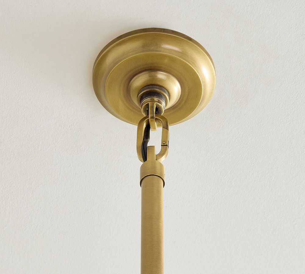 Sevra Cascading Glass Disc Pendant Light - Metal Vintage Brass Finish Fixture
