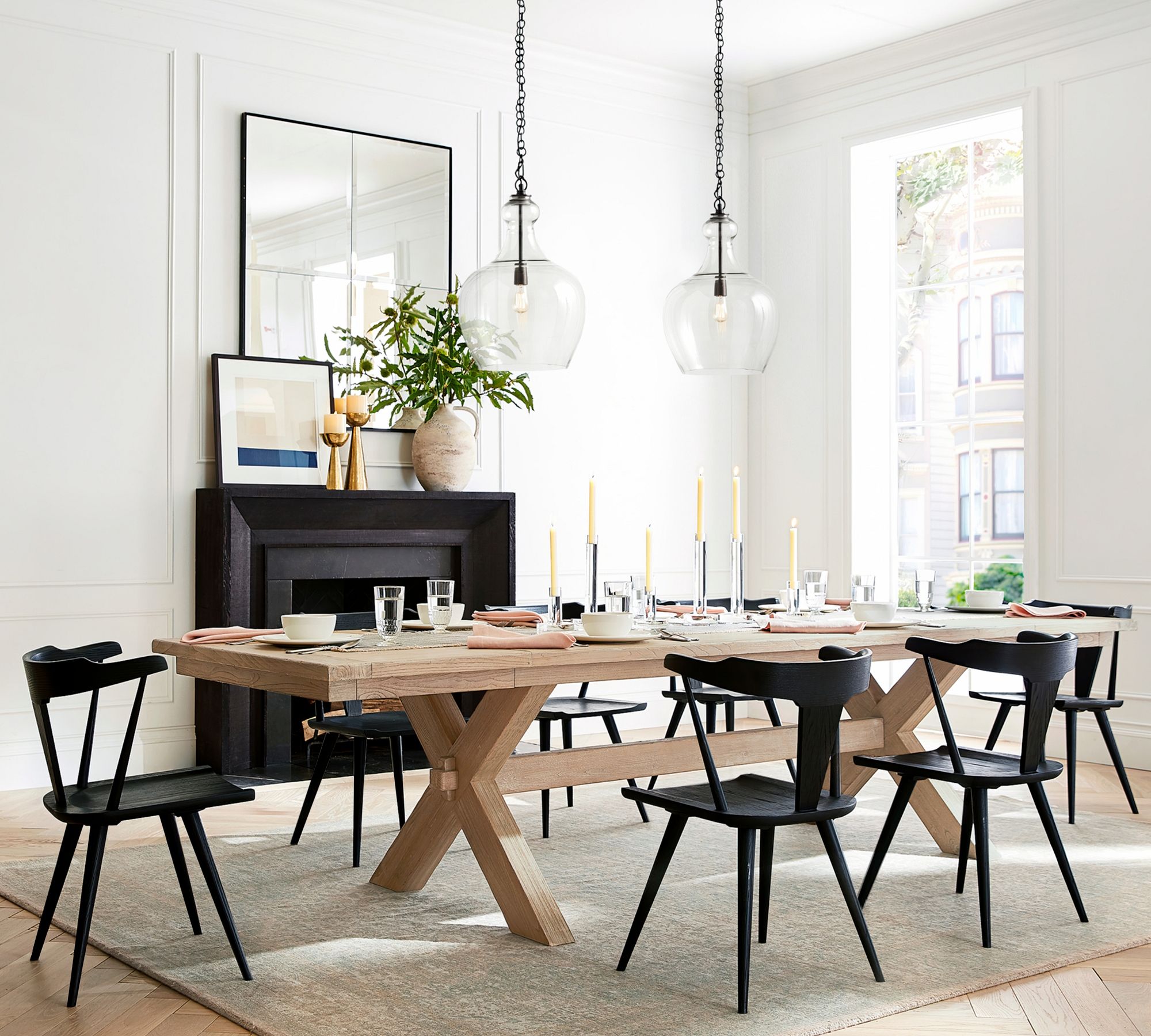 Lawson Glass Pendant Light - Recycled & Milk Glass with Bronze Accent